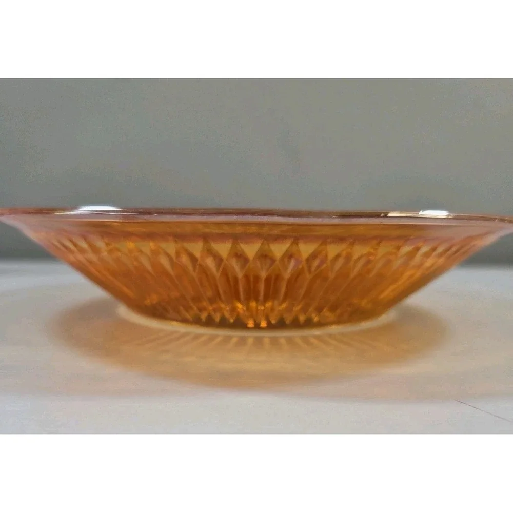 Vintage Jeanette Anniversary Marigold Carnival Glass 9